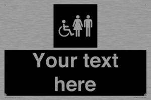 Custom information: black panel disabled female and male